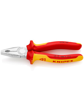 KNIPEX 0306180 Kombine Pense SOS Sarı Kırmızı İzoleli 180 mm 