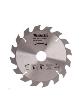 03903D MAKİTA DAİRE TESTERE MAKİTA 185*2*30/20/16 ELMAS 16 DİŞ 