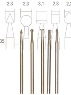 PROXXON 28710 Karışık Metal Freze Ucu 5'li