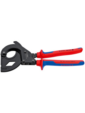 KNIPEX 95 32 315 A Kablo kesici (Cırcır Mekanizmalı) Çelik takviyeli kablolar (SWA kablosu) için