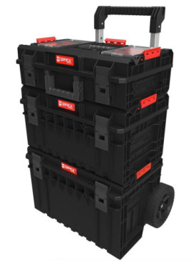 TAKIM ÇANTASI QBRİCK SYSTEM ONE CART PROFİ SET 2.0 641x485x890 MM 3 KATLI ÇEKME KOLLU TEKERLİ SİYAH BOYA TAB HEDİYELİ FB13B