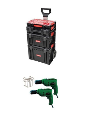 TAKIM ÇANTASI QBRİCK SYSYEM PRO 5İN ( ID-500C) MATKAP HEDİYELİ TEKERLİ ÇEKME KOLLU SİYAH